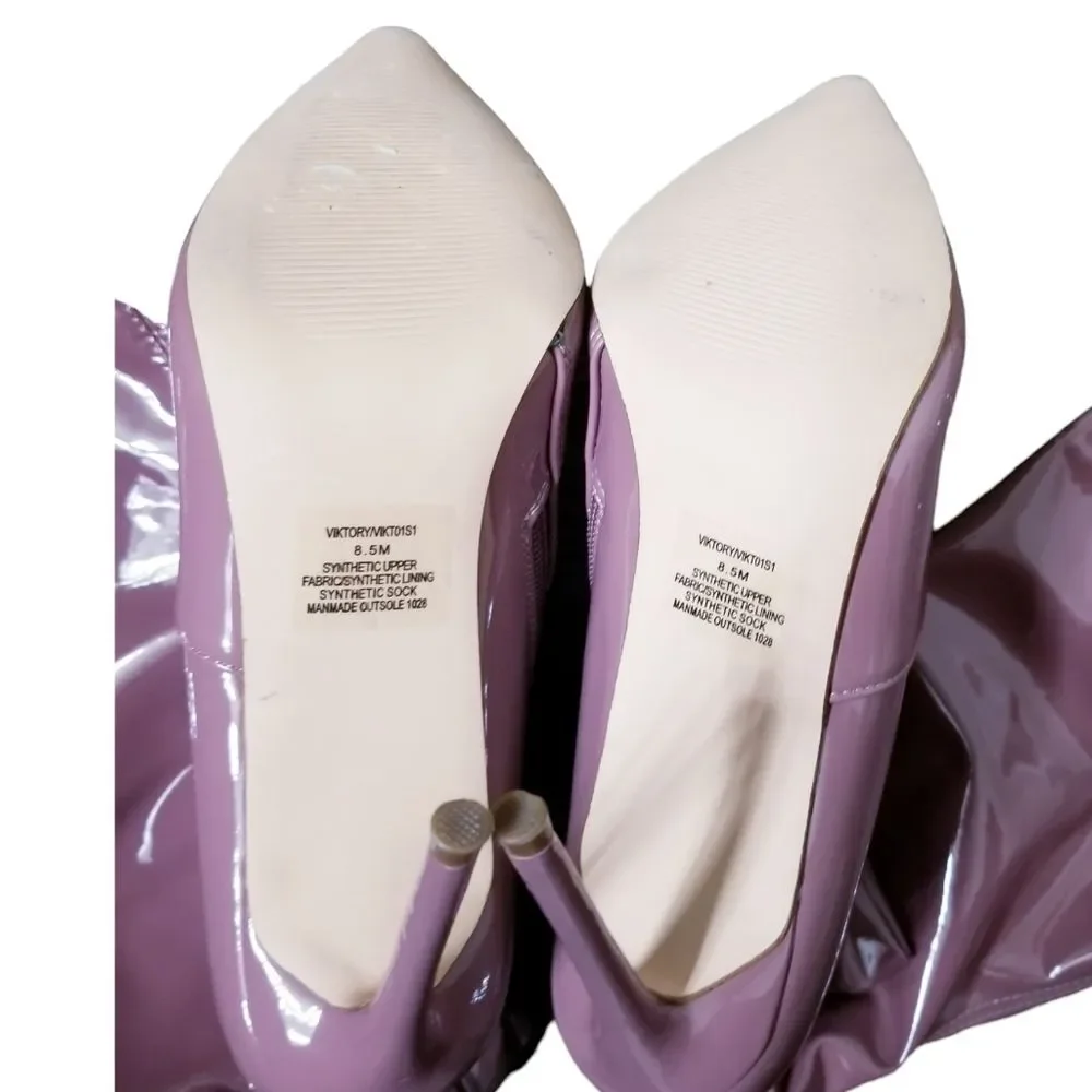 Steve Madden Viktory over the knee Boot in  mauve patent leather
